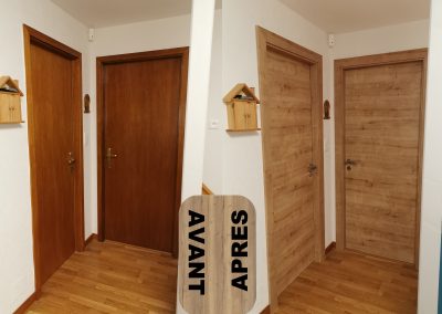 RENOVATION PORTES INTERIEURES DEPOSE CHAMBRANLE ET REMPLACEMENT HUGA DURAT GAMA 68