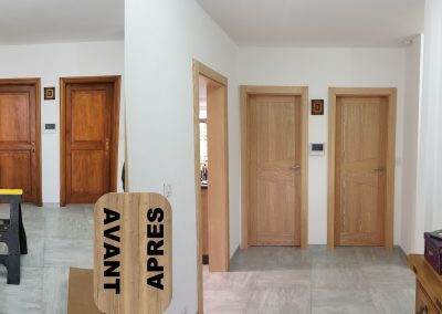 RENOVATION PORTES INTERIEURES REMPLACEMENT CHAMBRANLE PORTE ET CHAMBRANLE MASSIF REYMOND FRENE GAMA 68