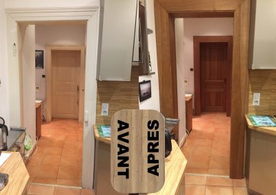 RENOVATION PORTES INTERIEURES REMPLACEMENT CHAMBRANLE PORTE ET CHAMBRANLE MASSIF REYMOND FRENE GAMA 68