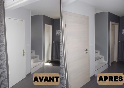 RENOVATION PORTES INTERIEURES HABILLAGE HUISSERIE METALIQUE HUGA DURAT GAMA 68